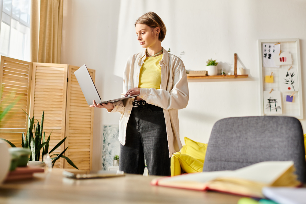 Digital literacy for employees - an employee overviewing the digital and IT literacy guidelines