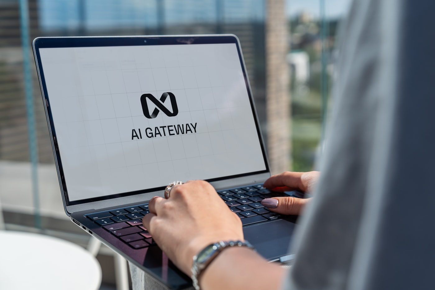 A Los Angeles professional using an AI assistant on a laptop