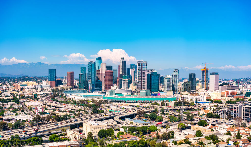 Downtown Los Angeles skyline, managed IT services