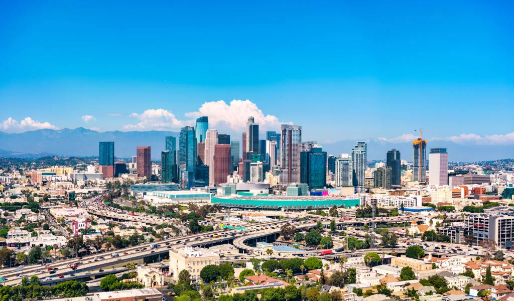 Downtown Los Angeles skyline, the legal community Frontline serves