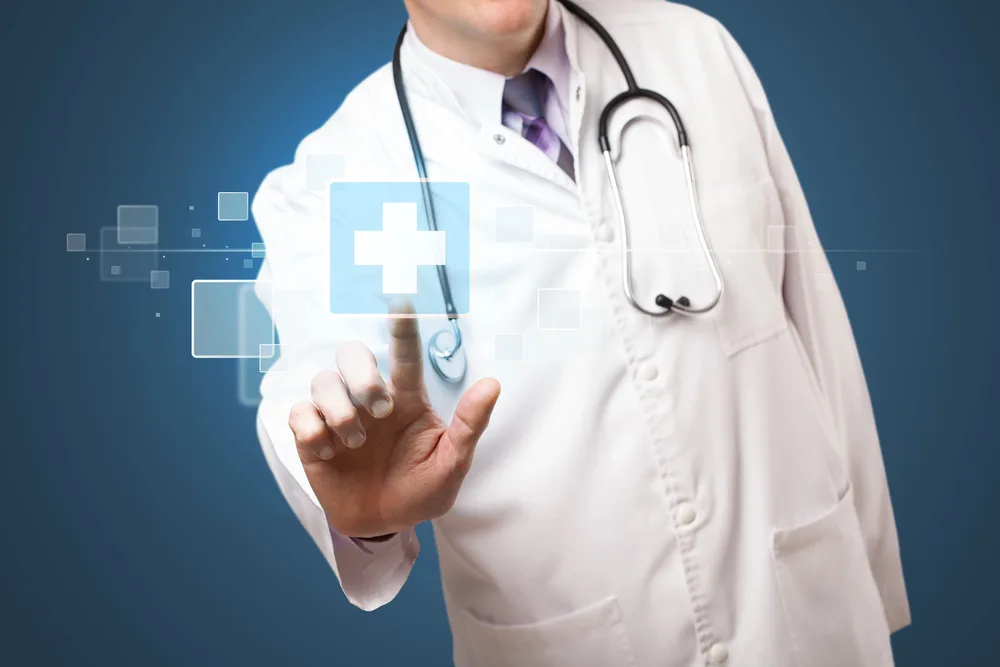 Clinical staff at a workstation in a medical practice