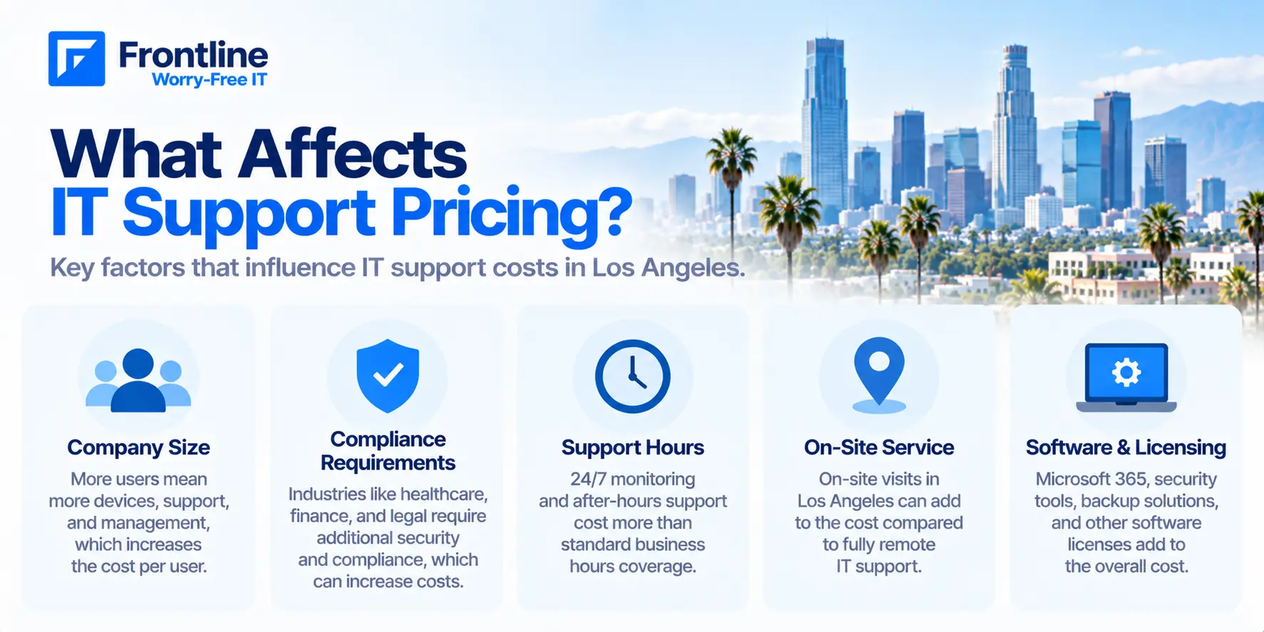 Factors affecting IT support costs in Los Angeles